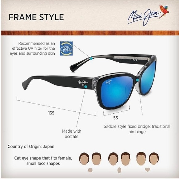 Maui Jim Plumeria Black Sunglasses